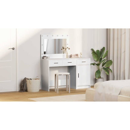 Smyckebord 2 st Vit 40 x 41 x 75 cm Konstruerat trä