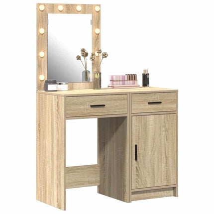 Smyckebord 2 st Brun 50 x 41 x 135 cm Konstruerat trä
