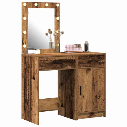 Smyckebord 2 st Brun 50 x 41 x 135 cm Konstruerat trä