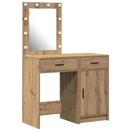 Smyckebord 2 st Brun 50 x 41 x 135 cm Konstruerat trä