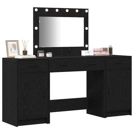 Smyckebord 3 st Svart 78,5 x 41 x 135 cm Konstruerat trä