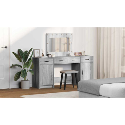 Smyckebord 3 st Grå 78,5 x 41 x 135 cm Konstruerat trä