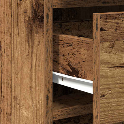 Smyckebord med spegelbelysning 3 pcs Brun Konstruerat trä