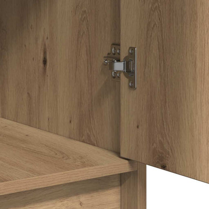 Smyckebord med spegelbelysning 3 pcs Brun Konstruerat trä