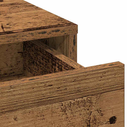 Smyckebord med spegelbelysning 2 pcs Brun Konstruerat trä