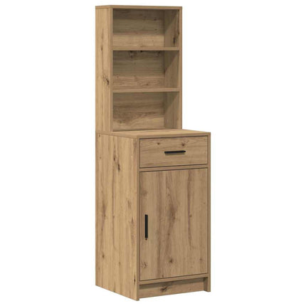 Smyckebord med spegelbelysning 2 pcs Brun Konstruerat trä
