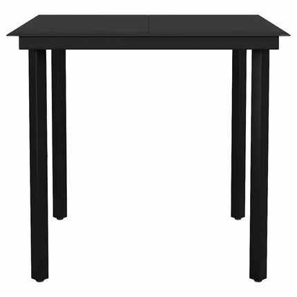 Matgrupp för trädgården 3 delar brun polyrotting glas