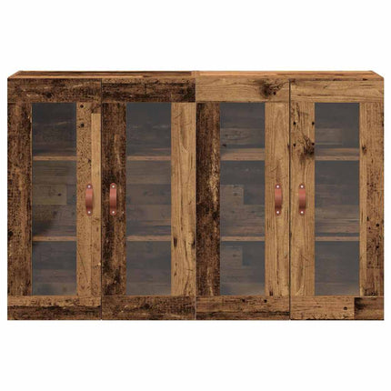 Väggskåp 2 pcs Gammalt trä 69,5 x 34 x 90 cm Konstruerat trä