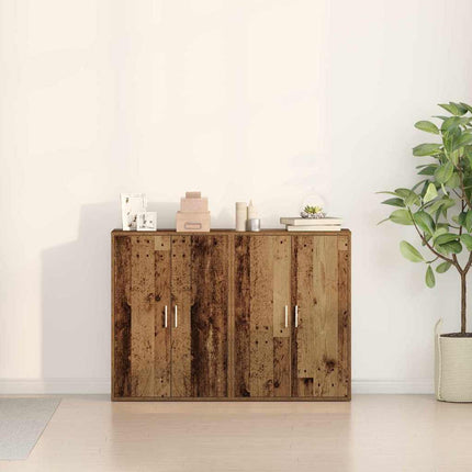 Sideboard 2 pcs Gammalt trä 60 x 31 x 84 cm Konstruerat trä