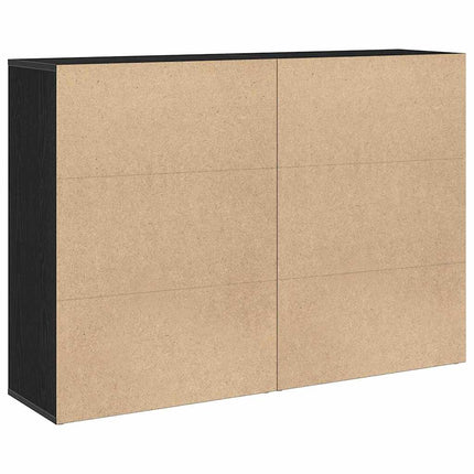 Sideboard 2 pcs Svart Ek 60 x 31 x 84 cm Konstruerat trä