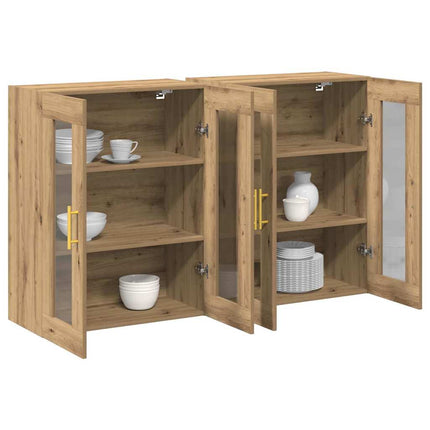 Väggskåp 2 pcs Artisan Ek 69,5 x 34 x 90 cm Konstruerat trä