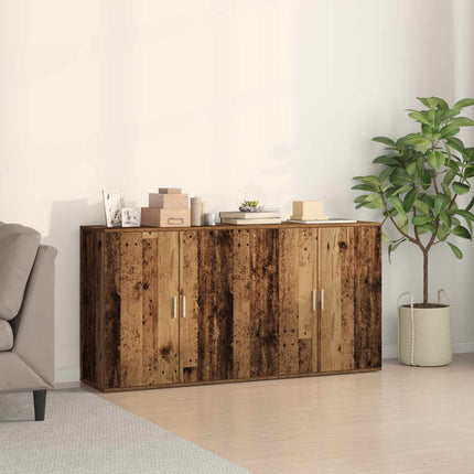 Sideboard 2 pcs Gammalt trä 79 x 38 x 80 cm Konstruerat trä