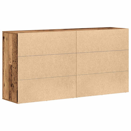 Sideboard 2 pcs Gammalt trä 79 x 38 x 80 cm Konstruerat trä
