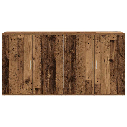 Sideboard 2 pcs Gammalt trä 79 x 38 x 80 cm Konstruerat trä