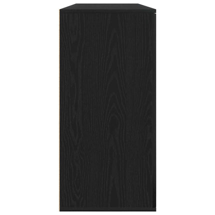 Sideboard 2 pcs Svart Ek 79 x 38 x 80 cm Konstruerat trä