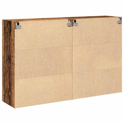 Väggskåp 2 pcs Gammalt trä 69,5 x 34 x 90 cm Konstruerat trä