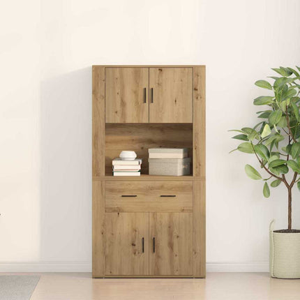 Högskåp artisan ek 80 x 33 x 150 cm Konstruerat trä