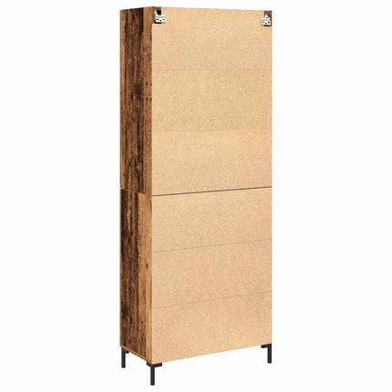 Skåp 2 pcs Gammalt trä 69,5 x 34 x 180 cm Konstruerat trä