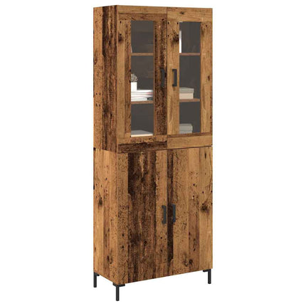 Skåp 2 pcs Gammalt trä 69,5 x 34 x 180 cm Konstruerat trä