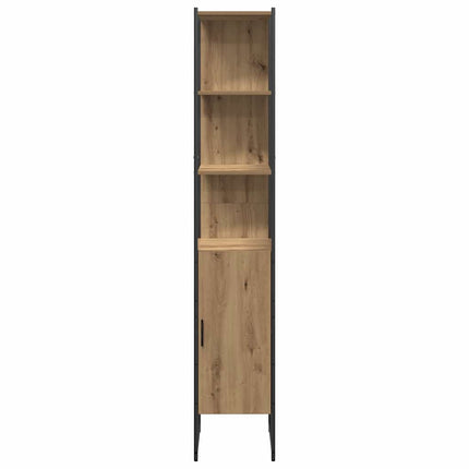 Badrumsmöbelset 3 st Brun 33 x 33 x 185,5 cm Konstruerat trä