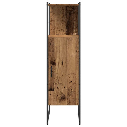 Badrumsmöbelset 4 pcs Brun 33 x 33 x 185.5 cm Konstruerat trä