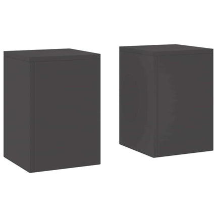 Växtställ 2 pcs Svart 24 x 24 x 35 cm Stål