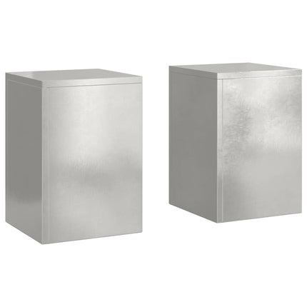 Växtställ 2 pcs Silver 24 x 24 x 35 cm Rostfritt stål