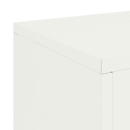 Växtställ 2 pcs Vit 24 x 24 x 55 cm Stål