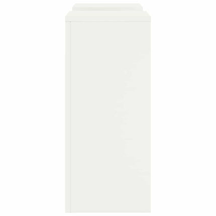 Växtställ 2 pcs Vit 24 x 24 x 55 cm Stål