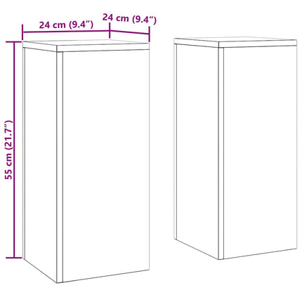 Växtställ 2 pcs Antracit 24 x 24 x 55 cm Stål