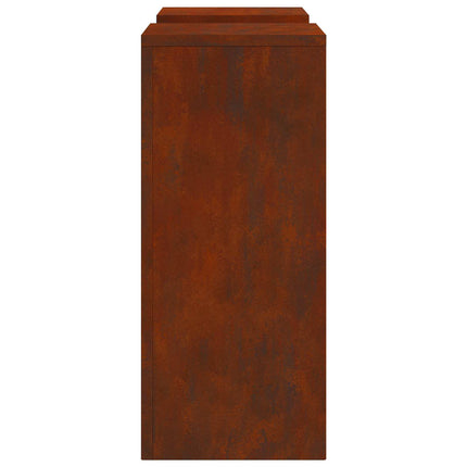 Växtställ 2 pcs Rostig 24 x 24 x 55 cm Väderbeständig stål