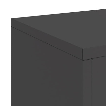 Växtställ 2 pcs Svart 24 x 24 x 75 cm Stål