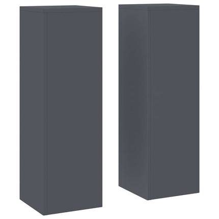 Växtställ 2 pcs Antracit 24 x 24 x 75 cm Stål