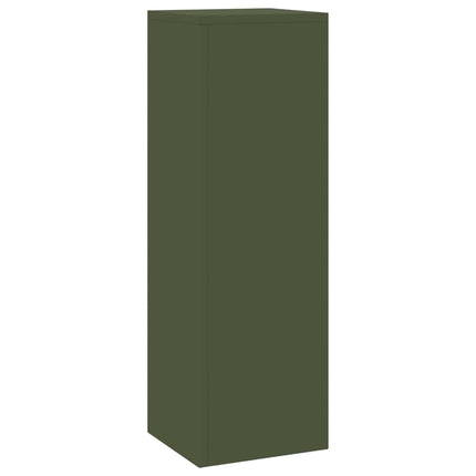 Växtställ 2 pcs Olivgrön 24 x 24 x 75 cm Stål