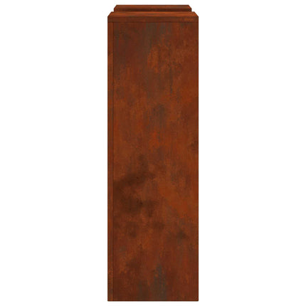 Växtställ 2 pcs Rostig 24 x 24 x 75 cm Väderbeständig stål