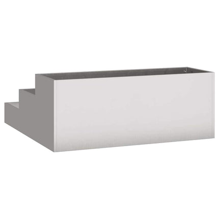 Trädgårdsplanterare Silver 90 x 90 x 35 cm Rostfritt stål