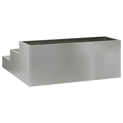 Trädgårdsplanterare Silver 90 x 90 x 35 cm Galvaniserat Stål