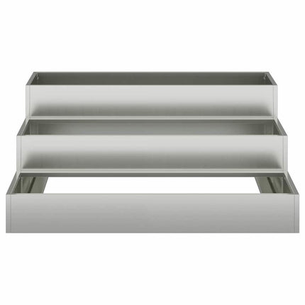 Trädgårdsplanterare Silver 90 x 90 x 35 cm Galvaniserat Stål