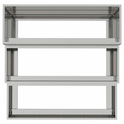 Trädgårdsplanterare Silver 90 x 90 x 35 cm Galvaniserat Stål