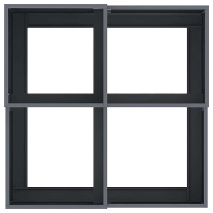 Trädgårdsplanterare Antracit 80 x 80 x 48 cm Stål