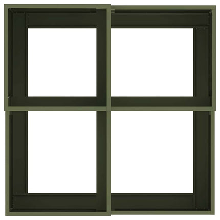 Trädgårdsplanterare Olivgrön 80 x 80 x 48 cm Stål