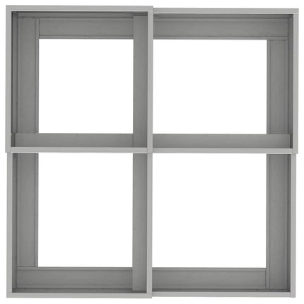 Trädgårdsplanterare Silver 80 x 80 x 48 cm Rostfritt stål