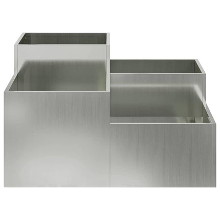 Trädgårdsplanterare Silver 80 x 80 x 48 cm Galvaniserat stål