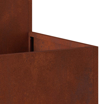 Trädgårdsplanterare Rostig 80 x 80 x 48 cm Väderbeständig stål