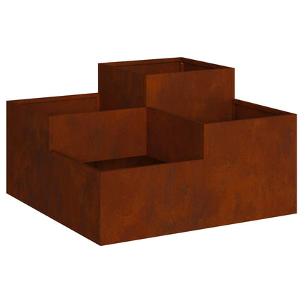 Trädgårdsplanterare Rostig 80 x 80 x 48 cm Väderbeständig stål