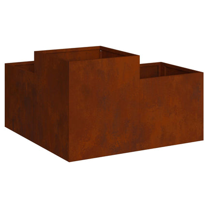 Trädgårdsplanterare Rostig 80 x 80 x 48 cm Väderbeständig stål