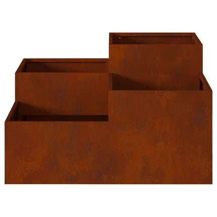Trädgårdsplanterare Rostig 80 x 80 x 48 cm Väderbeständig stål
