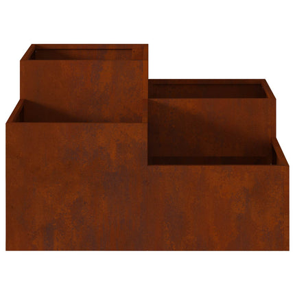 Trädgårdsplanterare Rostig 80 x 80 x 48 cm Väderbeständig stål