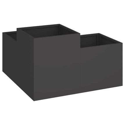 Trädgårdsplanterare Svart 100 x 100 x 48 cm Stål
