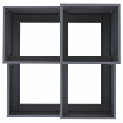 Trädgårdsplanterare Antracit 80 x 80 x 60 cm Stål